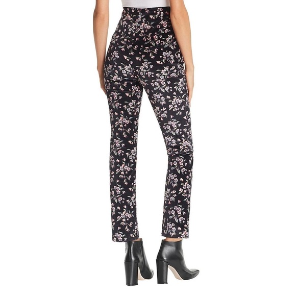 Rebecca Taylor Tilda Velvet Floral High Waisted Pants Size 0 NWOT - Picture 10 of 11